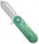 HEAdesigns Poison Flipper Frame Lock Knife Green Titanium (2.625" Bead Blast)