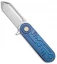 HEAdesigns Poison Flipper Frame Lock Knife Blue Titanium (2.625" Bead Blast)