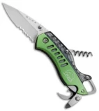 Buck Summit Liner Lock Knife Multi-Tool Green (2.5" Satin Serr)