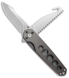Buck Alpha Crosslock Folding Knife W/ Saw & Gut Hook Gun Metal Gray (3" Satin)