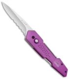 Buck Revolution Plunge Lock Knife w/ Carabiner Purple (3" Satin Serr) B437