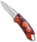 Buck Lumina LED Liner Lock Knife Translucent Red (3" Satin Serr)
