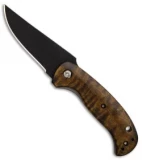 Winkler Knives F3 Liner Lock Flipper Knife Curly Maple (3.5" Caswell)