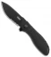 CRKT Prowess Drop Point Liner Lock Flipper Knife (3.36" Black Serr) K290KKS