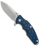 Hinderer Knives Jurassic Frame Lock Knife Blue/Black G-10 (3.375" Stonewashed)
