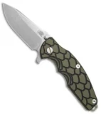 Hinderer Knives Jurassic Frame Lock Knife Green/Black G-10 (3.375" Stonewashed)