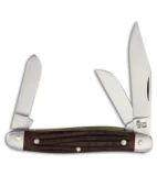 Queen Cutlery Work Horse Stockman Traditional Pocket Knife 3.625" Brown Bone