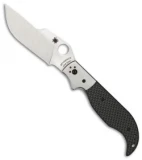 Spyderco Navaja Knife w/ Carbon Fiber (3.875" Satin Plain) C147CFP