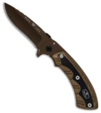 Buck Open Season Whitetail Skinner Folding Knife Micarta (3.75" Bronze Cerakote)
