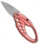 CRKT Lumabiner Pink Liner Lock Knife w/ L.E.D Light (1.6" Bead Blast)