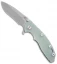 Hinderer Knives  XM-18 3.0 Recurve Flipper Knife Translucent G10/Blue(Stonewash)