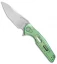 Rike Knife Thor3 Integral Frame Lock Flipper Knife Green Ti (3.75" Satin)