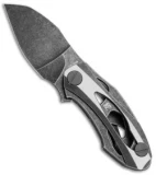 Custom Knife Factory  Decepticon-4 Flipper Knife Two-Tone Ti (3" Black SW)