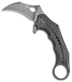 WE Knife Co. 708D Karambit Frame Lock Knife Gray Ti (3.6" Stonewash)