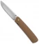 JD van Deventer Pinstripe Front Flipper Knife Brown G-10 (2.875" Satin)