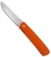 JD van Deventer Pinstripe Front Flipper Knife Orange G-10 (2.875" Satin)