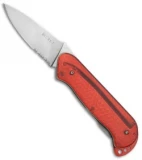 CRKT Rollock Pocket Knife Red Translucent (2.25" Polish Serr) 5212R