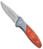 Ka-Bar Technocut Liner Lock Knife Red Maple Burl/Titanium (3" Bead Blast)