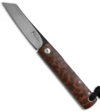 Kansei Matsuno Custom F011 Small Friction Folder Knife Snakewood (2.625" Satin)