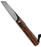 Kansei Matsuno Custom F011 Large Friction Folder Knife Swirl Wood (3.3" Satin)