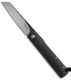 Kansei Matsuno Custom F011 Large Friction Folder Knife Carbon Fiber (3.3" Satin)
