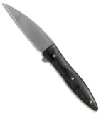 Brad Zinker Custom Liner Lock Knife Marble Carbon Fiber (3.875" Stonewash)