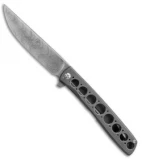 Brad Zinker Custom Frame Lock Knife Skeletonized Ti (4.25" Damascus)