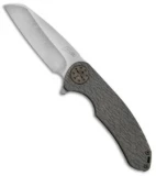 Curtiss Knives F3 Large Wharncliffe Frame Lock Knife Jigged Ti (3.6" Stonewash)