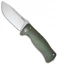 LionSteel Knives SR1-Al Knife Green Aluminum Folding (3.7" Satin)