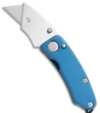 SuperKnife Mini Ultimate Utility Liner Lock Knife Blue Aluminum (1.25" Satin)