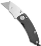 SuperKnife Mini Ultimate Utility Liner Lock Knife Black Aluminum (1.25" Satin)