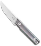 Stedemon ZKC-B02 Liner Lock Knife Green/Purple Titanium (3.5" Satin) B02S05