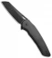 Jake Hoback Knives OSF Frame Lock Knife Fallout Black Titanium (3.625" Black)