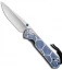 Chris Reeve Large Sebenza 21 Knife CGG Blue Hex (3.625" Stonewash)