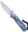 Chris Reeve Small Sebenza 21 Knife CGG Hex Blue (2.94" Stonewash)
