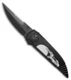 Paragon Phoenix Knife Death Head Black (3.8" Black Serr Swedge)