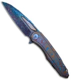 Marfione Custom Knives Sigil Flipper Knife Mokuti (3.5" Rietveld Damascus)