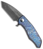 Robert Oldaker Blades ROB Gladius Tanto Frame Lock Knife Zircuti/Ti (Damascus)