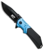 Smith & Wesson M&P Liner Lock Clip Point Knife Black/Blue (3.6" Black Serr)