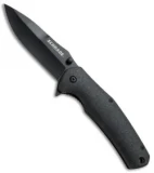 Schrade SCH003 Liner Lock Folding Knife Black (3.5" Black)