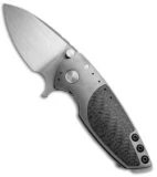 DireWare Custom Hyper-90 Flipper Knife Carbon Fiber/Titanium (3" Satin)
