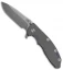 Hinderer Knives XM-18 3.5 Spear Point Flipper Gray G-10/Blue Ti (Stonewash)
