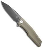 Stedemon Knife Co. ZKC C02 Liner Lock Knife Desert Tan G-10 (3.75" Black SW)