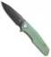Stedemon Knife Co. ZKC C02 Liner Lock Knife Jade G-10 (3.75" Black SW)