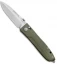 LionSteel Big Daghetta Folding Knife OD Green G-10 (3.7" Satin)