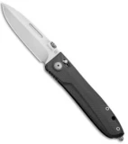 LionSteel Big Daghetta Folding Knife Black G-10 (3.7" Satin)