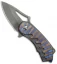 Glenn Waters Custom Kiba II Flipper Knife Flamed Ti (2.5" Stonewash)