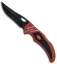 Buck Volt Lock Back Knife Red Aluminum (3.25" Black)