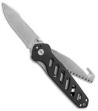 Buck 183 Alpha Crosslock Knife Black w/ Saw & Gut Hook Blade (3" Satin) 0183BKS1