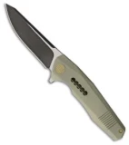 WE Knife Co. 603G Frame Lock Knife Green Titanium (3.6" Black/Satin)